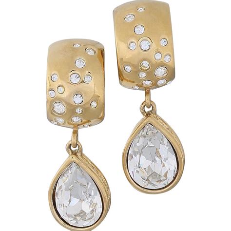 givenchy earrings clip on|givenchy gold drop earrings.